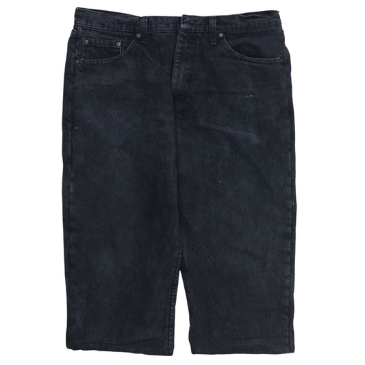 Wrangler Men's Black Denim Chino Shorts Size 34 Regular Fit