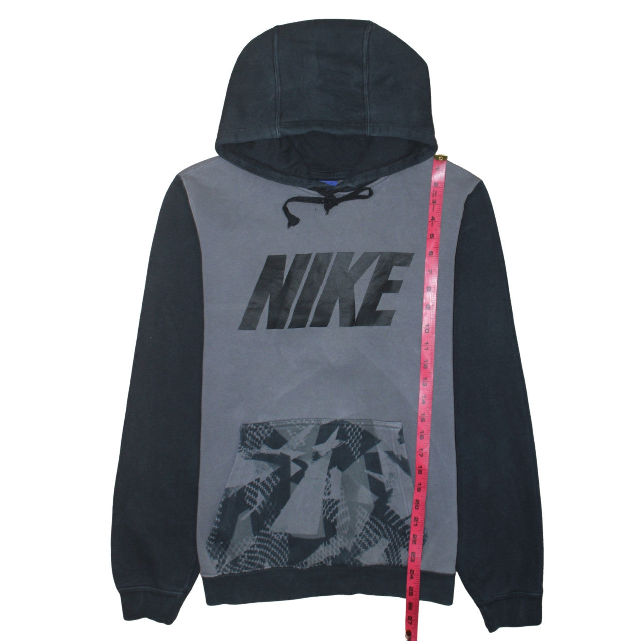 Nike Men's Grey Pullover Hoodie Small Graphic Fleece Sweatshirt