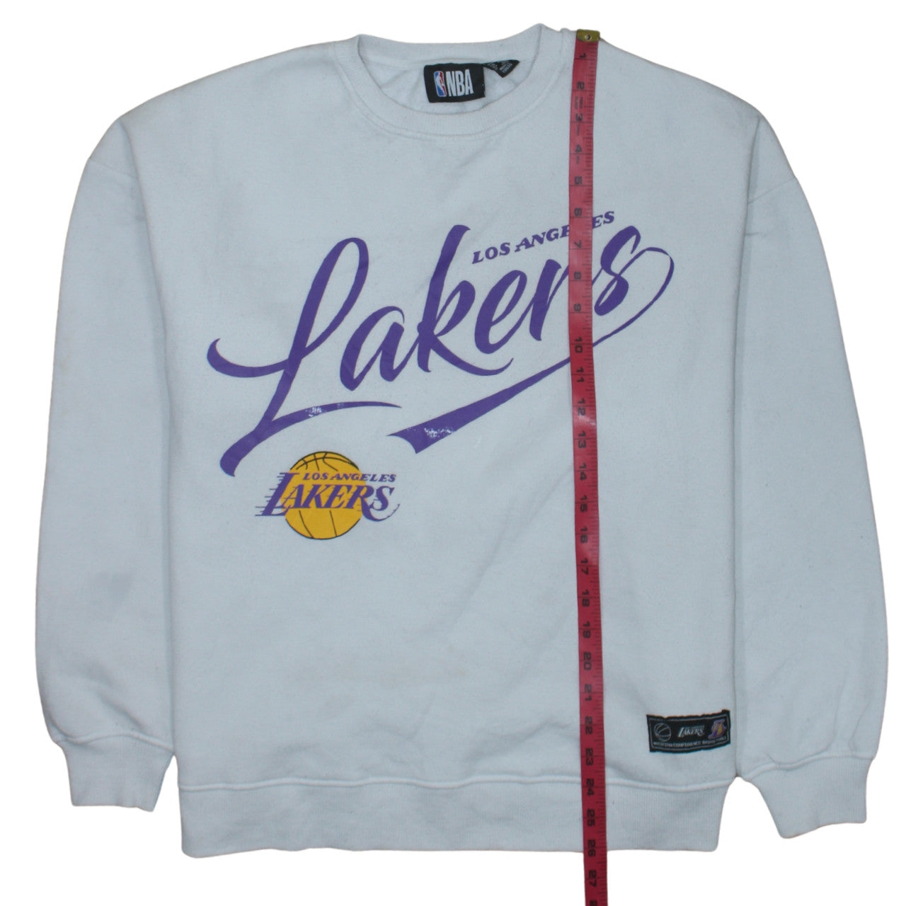 Primark NBA Los Angeles Lakers White Sweatshirt Womens M 12/14 Graphic Print