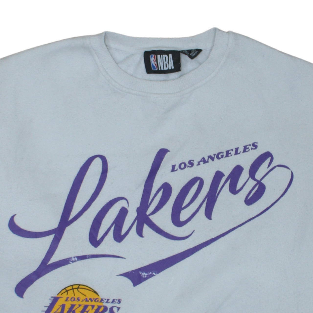 Primark NBA Los Angeles Lakers White Sweatshirt Womens M 12/14 Graphic Print