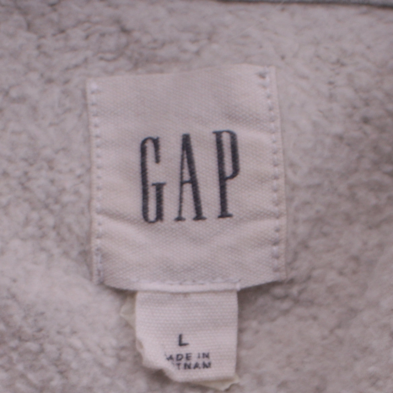GAP Men's Grey Logo Pullover Hoodie Size L Fleece Cotton Blend