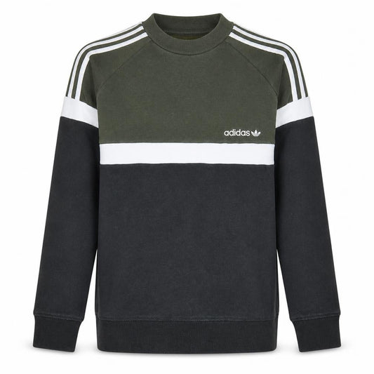 Adidas Mens Green Crew Neck Pullover Sweatshirt Size S
