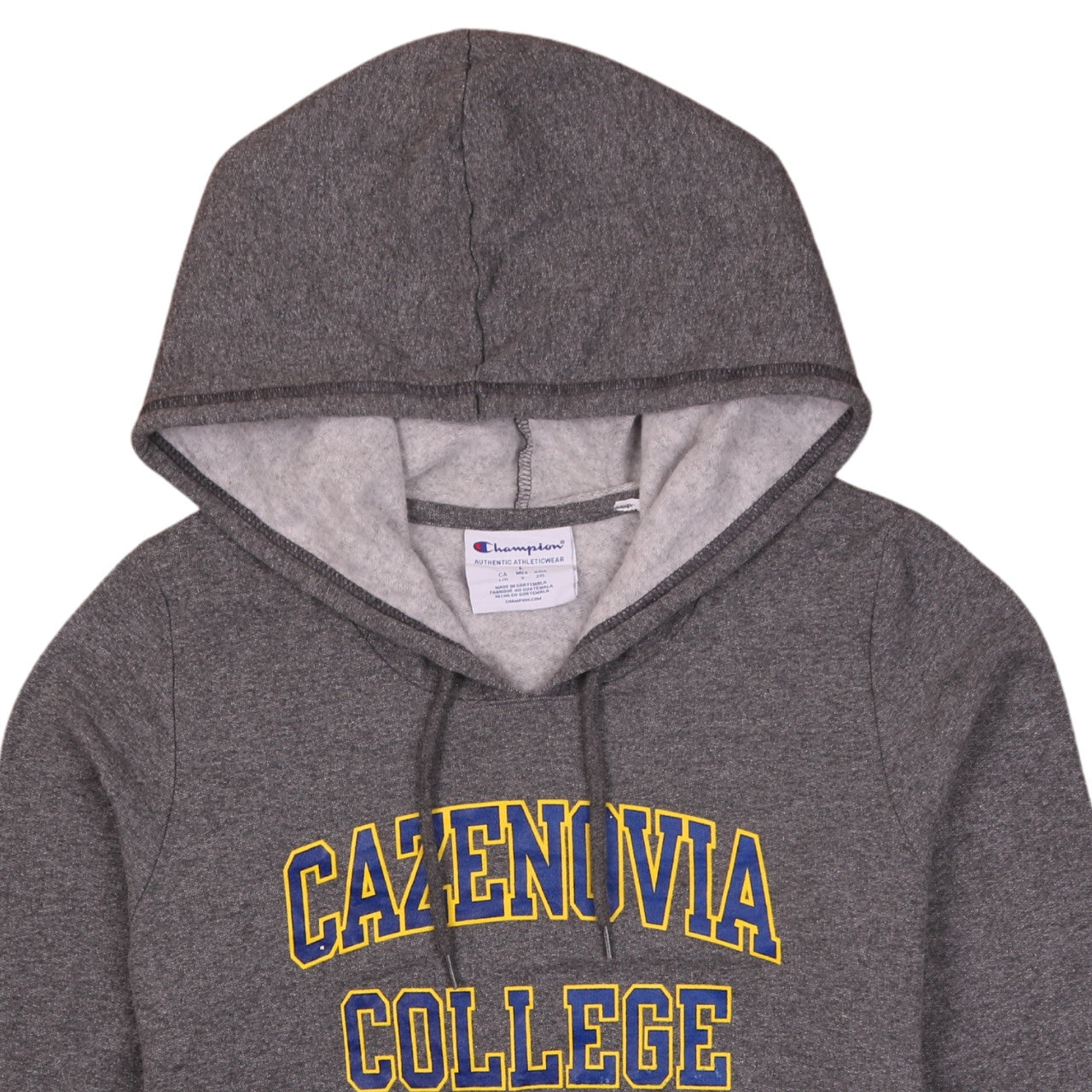 Champion Mens Grey Pullover Hoodie L Cazenovia College Fleece