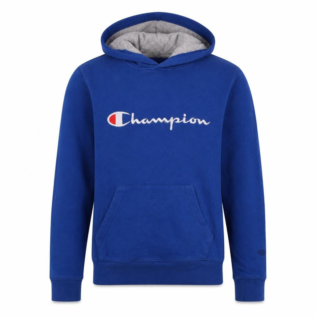 Champion Boys Blue L Pullover Hoodie Sweatshirt with Logo
