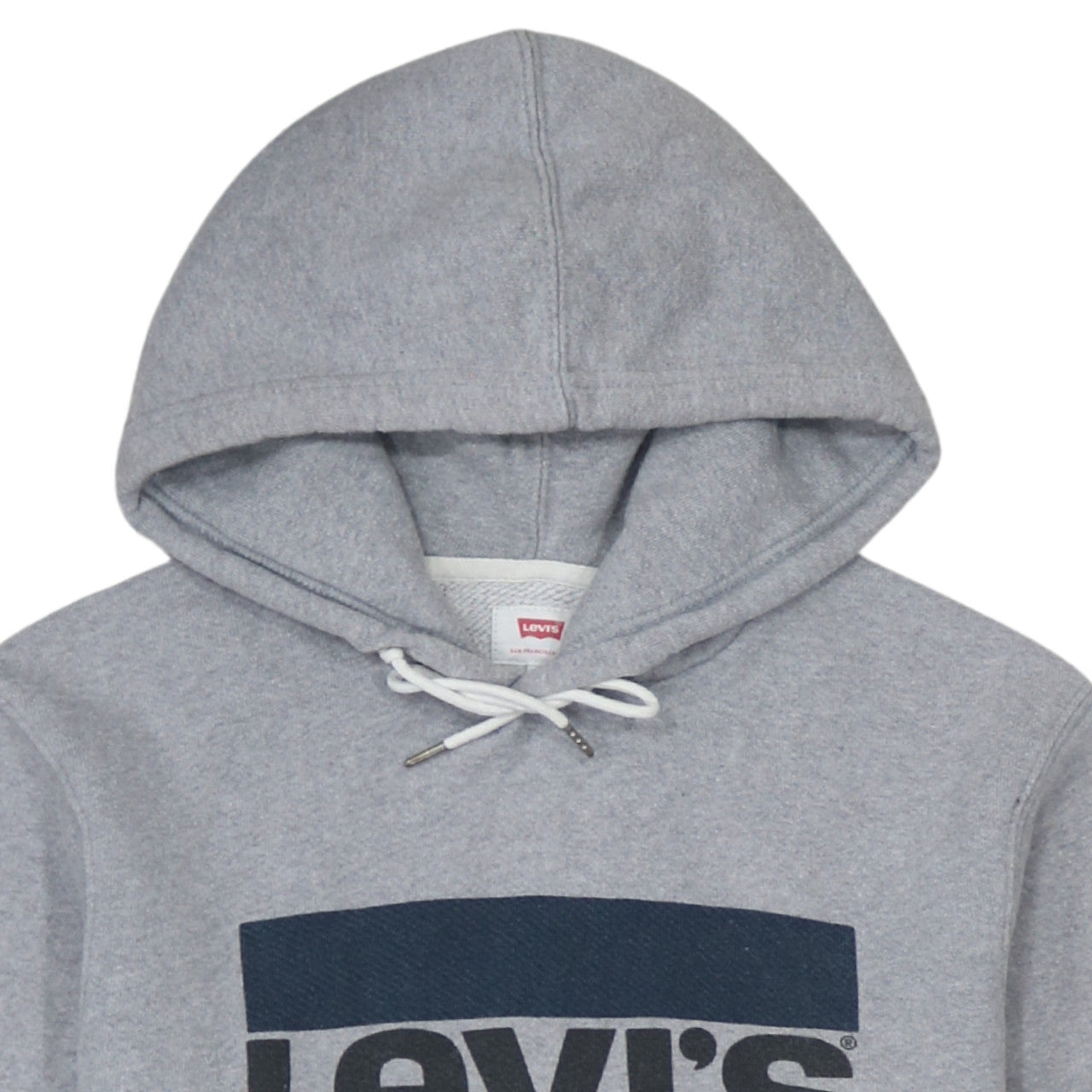 Levi's Men's Grey Pullover Hoodie Size S Graphic Logo Sweatshirt