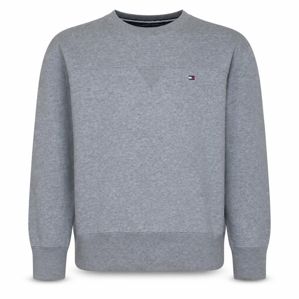 Tommy Hilfiger Men's Grey Regular Fit Crew Neck Sweatshirt M