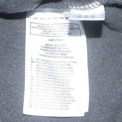Additional view of Adidas women’s black track jacket, size UK 12, full zip cotton blend