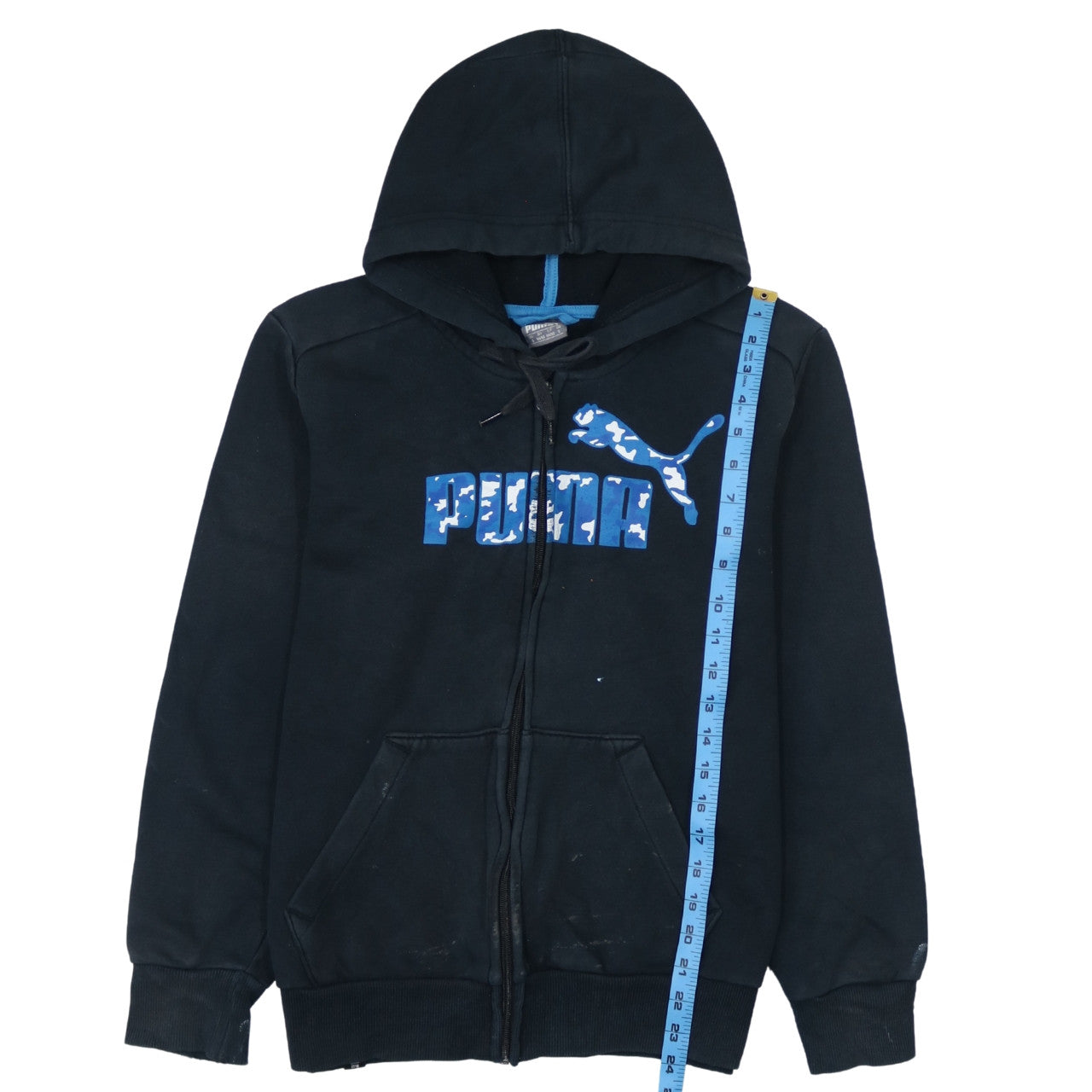 Puma Men's Black Full Zip Hoodie Small Graphic Sportswear