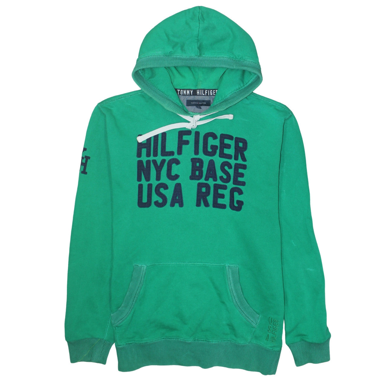 Tommy Hilfiger Men's Green Pullover Hoodie XL Graphic NYC USA
