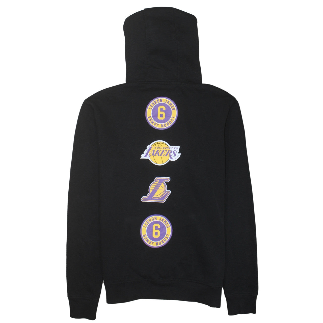 NBA Mens Black Los Angeles Lakers Hoodie Medium Pullover Fleece