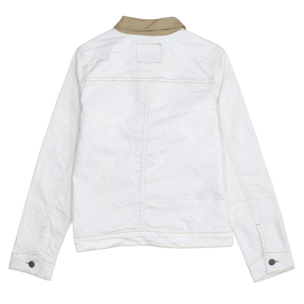 Levi’s Boys White Cotton Basic Jacket Size 14 Years Collared Denim Style