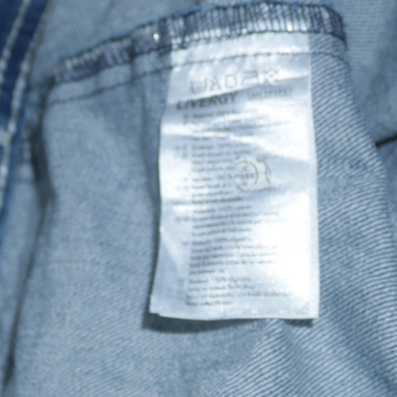 Livergy Men's Blue Denim Basic Jacket Size S 38in Cotton Casual