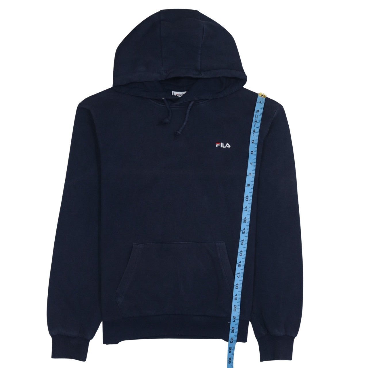 Fila Men's Blue Pullover Hoodie Size M Embroidered Logo Sportswear