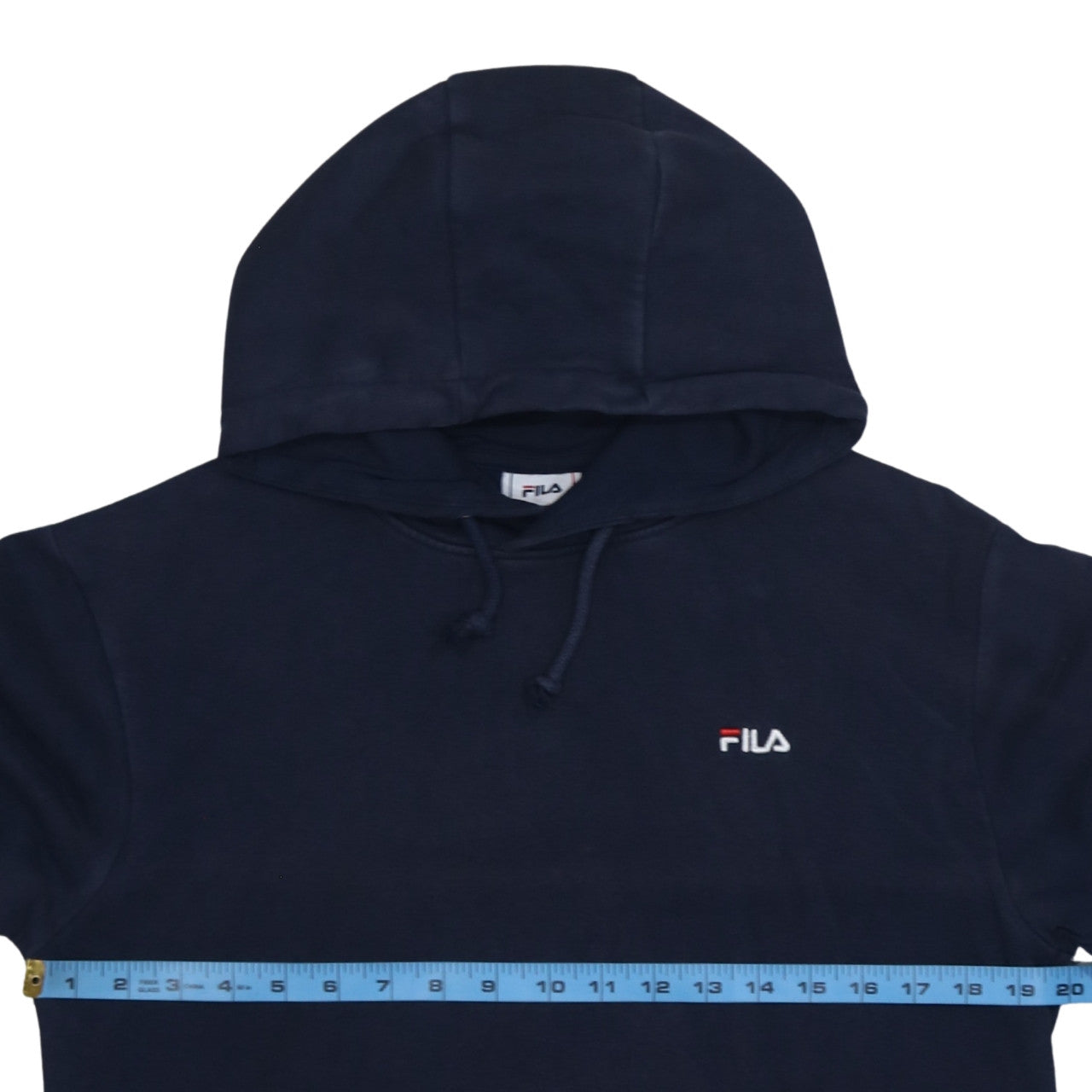Fila Men's Blue Pullover Hoodie Size M Embroidered Logo Sportswear