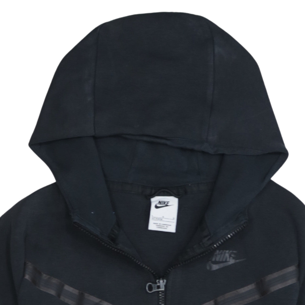 Nike Boys Black Full Zip Hoodie Sweatshirt L 147-158cm Hooded Fleece