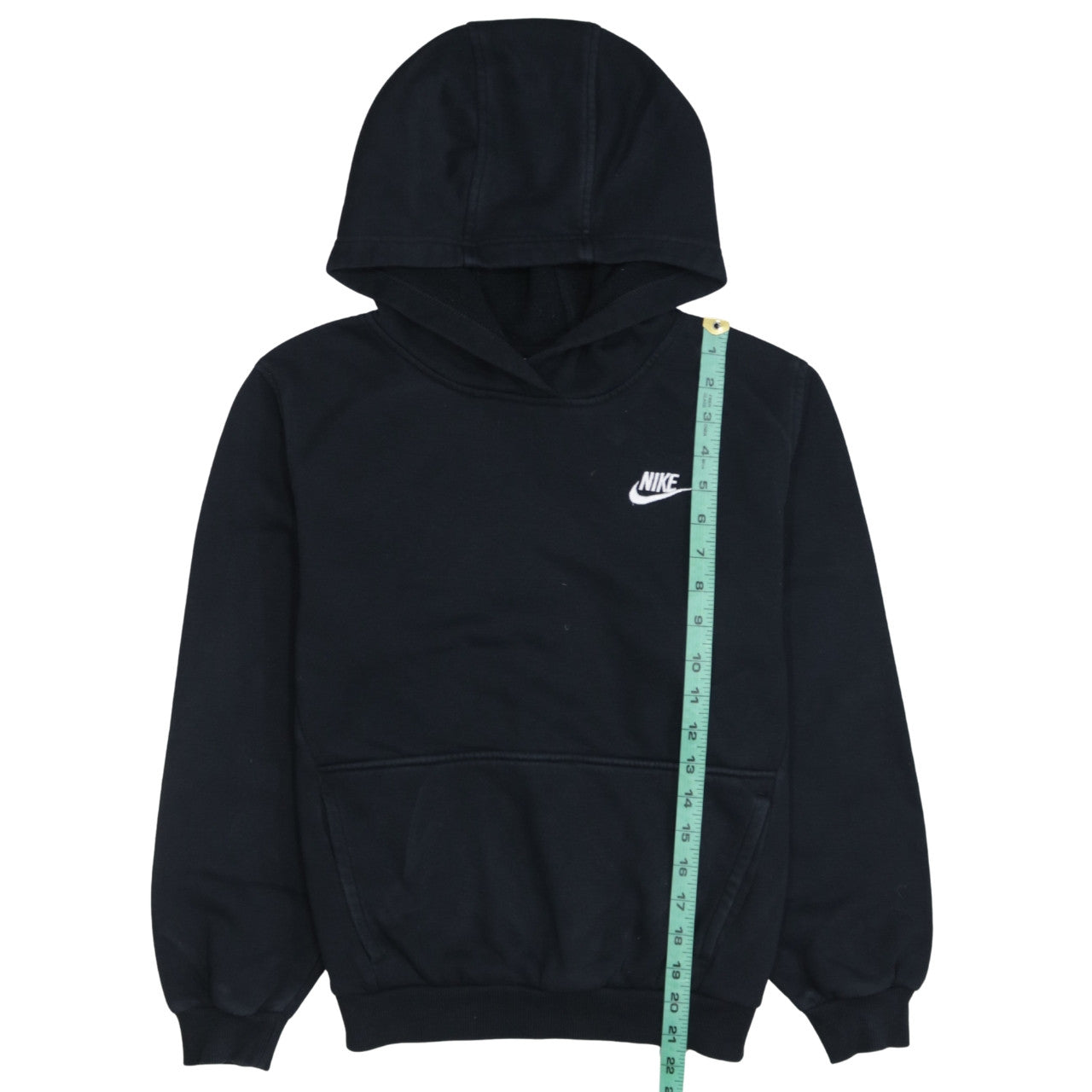 Nike Boys Black Pullover Fleece Hoodie Size 158cm Regular Fit