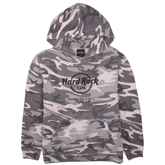 Hard Rock Men’s Grey Camouflage Pullover Hoodie M