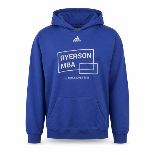 Adidas Men’s Blue Pullover Hoodie Size S Ryerson MBA Graphic