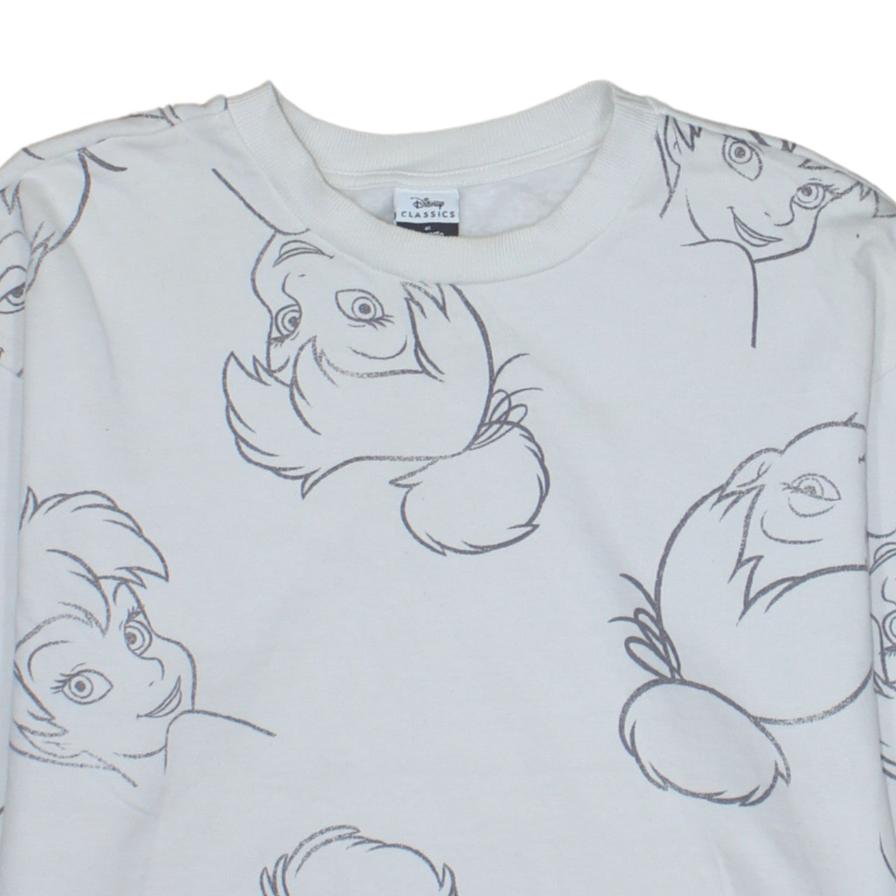 Disney Classics at George Women’s White Tinker Bell Sweatshirt Size M 12-14