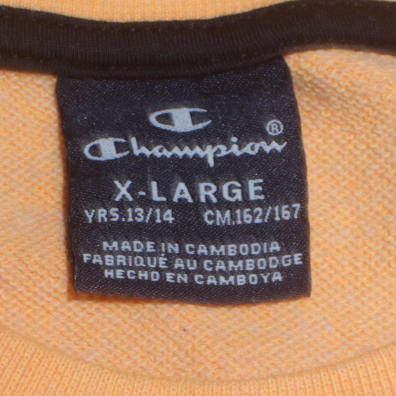 Champion Boys Orange Crew Neck Pullover Sweatshirt 13-14 Years