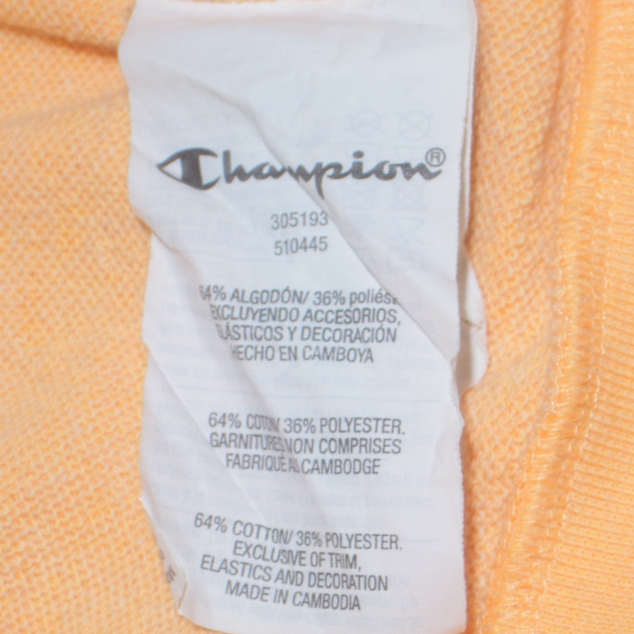 Champion Boys Orange Crew Neck Pullover Sweatshirt 13-14 Years
