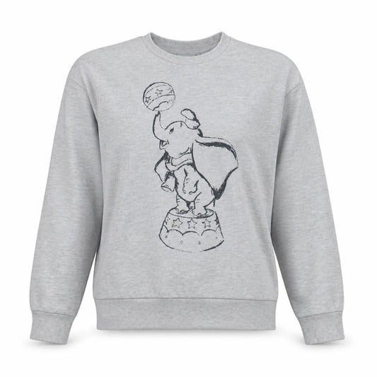 Disney Women’s Grey Dumbo Sweatshirt Small Crew Neck Pullover