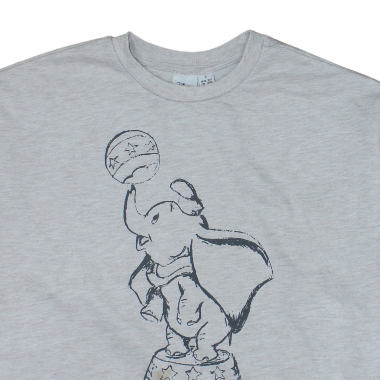 Disney Women’s Grey Dumbo Sweatshirt Small Crew Neck Pullover