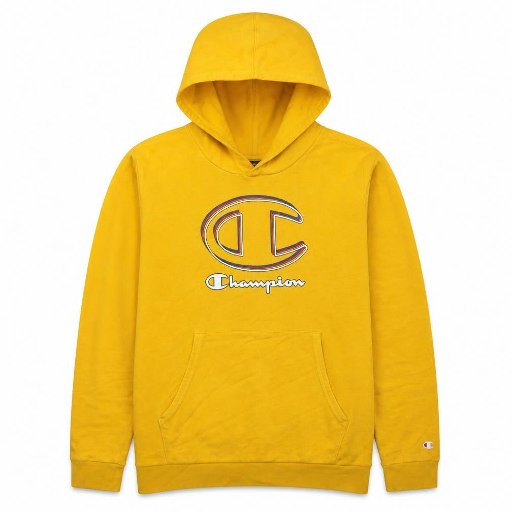 Champion Boys Yellow 2XL Pullover Hoodie with Logo Front