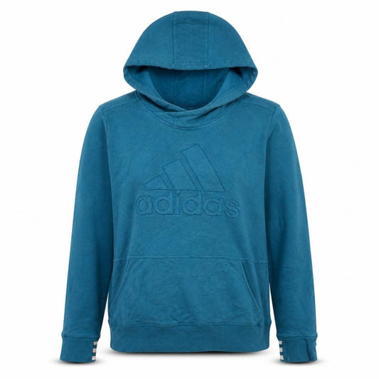 Adidas Womens Blue Pullover Hoodie Size S 8-10 Hooded Sweatshirt