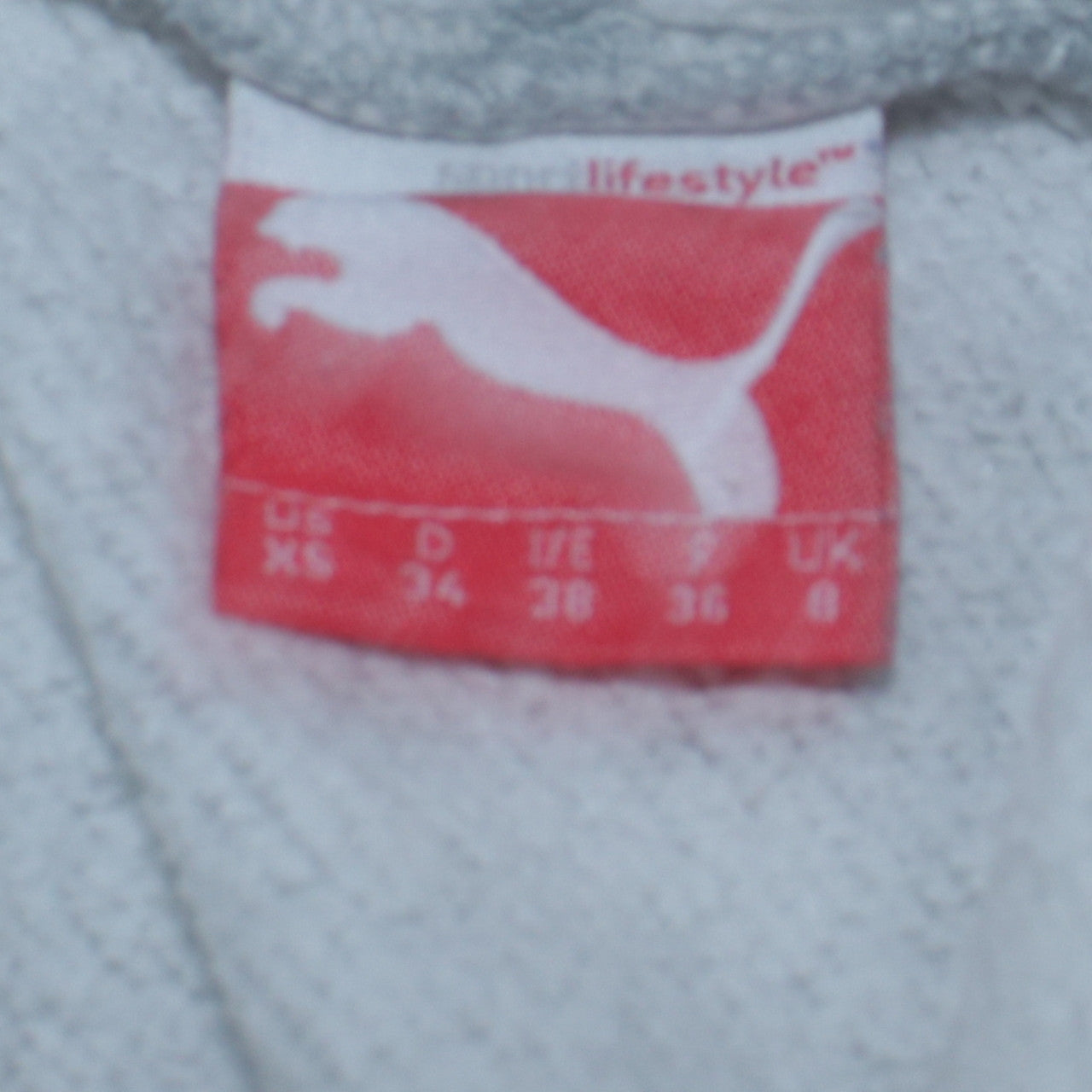 Puma Women's Grey Hooded Pullover Sweatshirt Size 8 UK