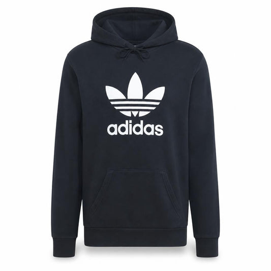 Adidas Men’s Black Pullover Hoodie M Logo Fleece Sportswear