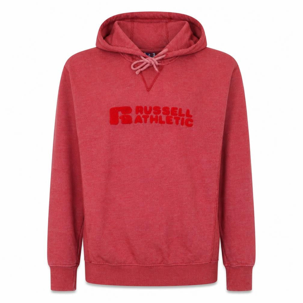 Russell Athletic Men's Red Pullover Hoodie Size M Fleece Sportswear