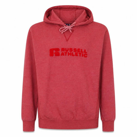 Russell Athletic Men's Red Pullover Hoodie Size M Fleece Sportswear