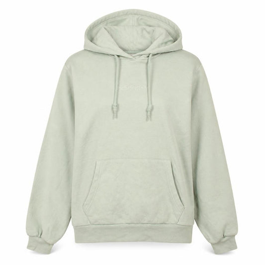 Adidas Womens Green Hoodie XS Relaxed Fit Pullover Cotton Blend