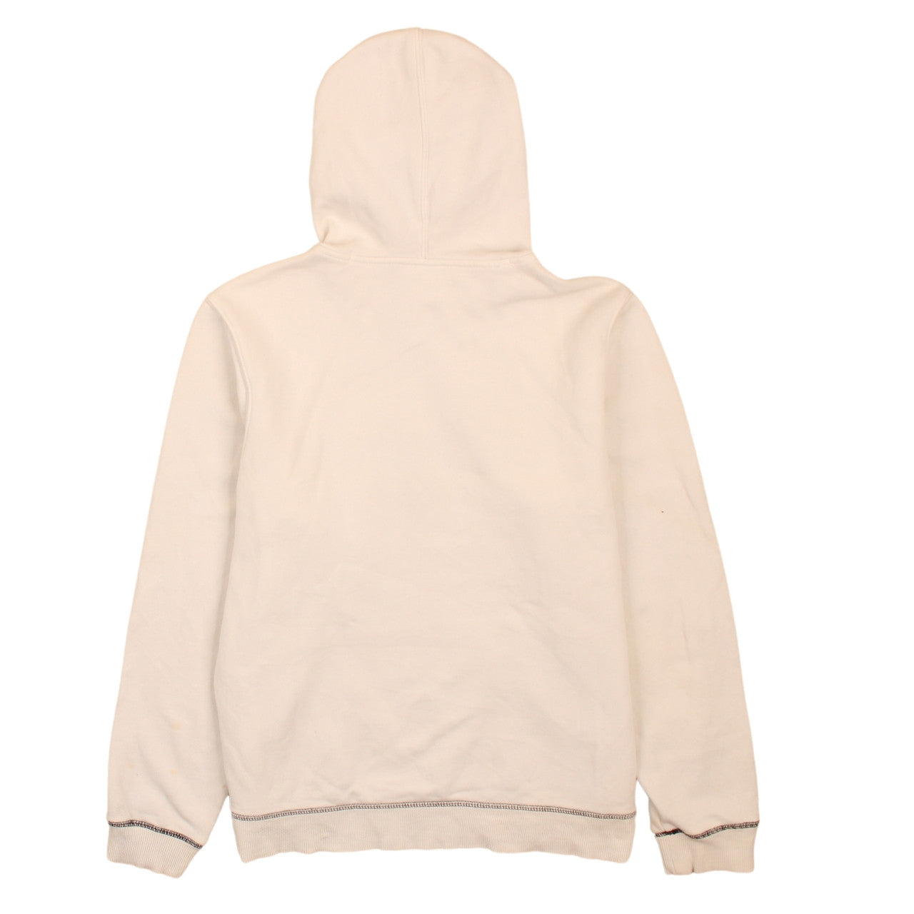 Adidas Men’s Beige Pullover Hoodie Size S Logo Fleece Sweatshirt
