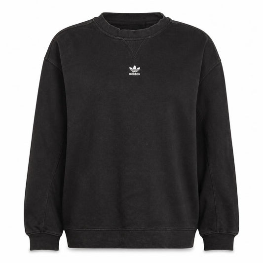 Adidas Womens Black XL Pullover Sweatshirt Crew Neck Classic Logo