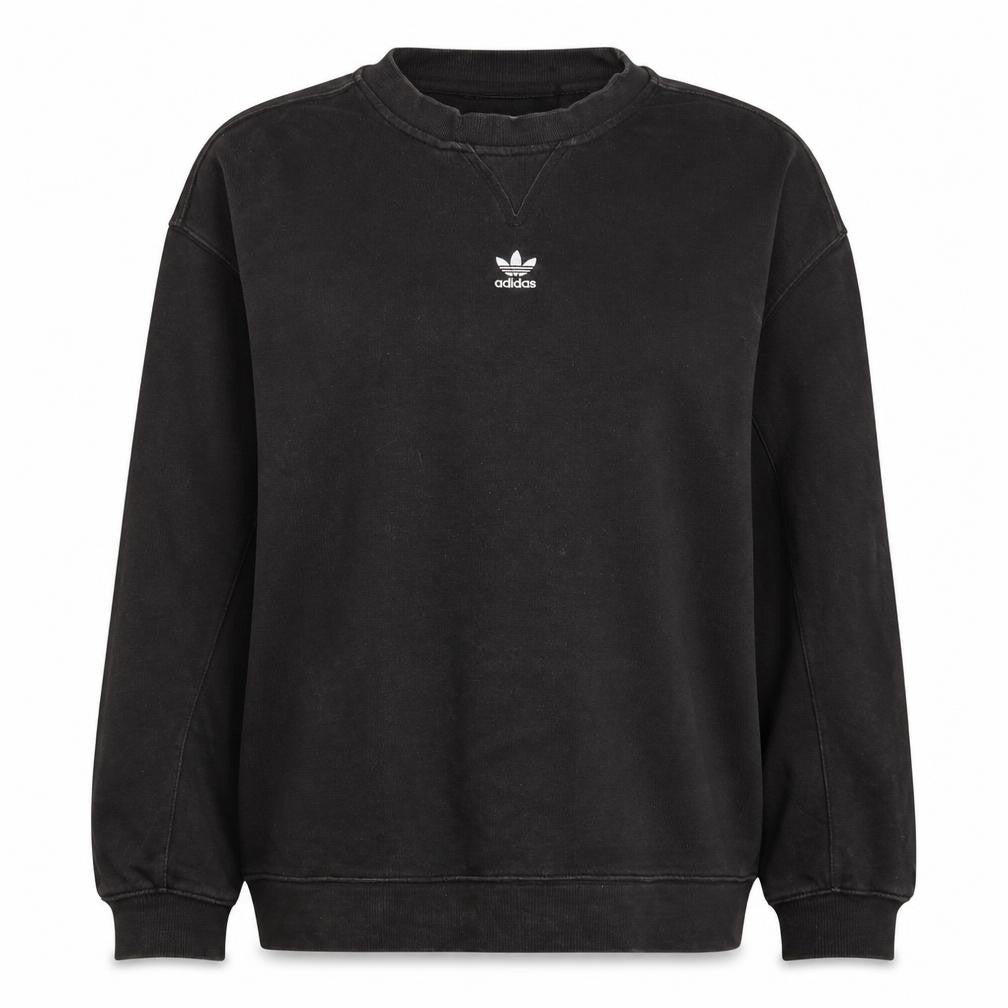 Adidas Womens Black XL Pullover Sweatshirt Crew Neck Classic Logo