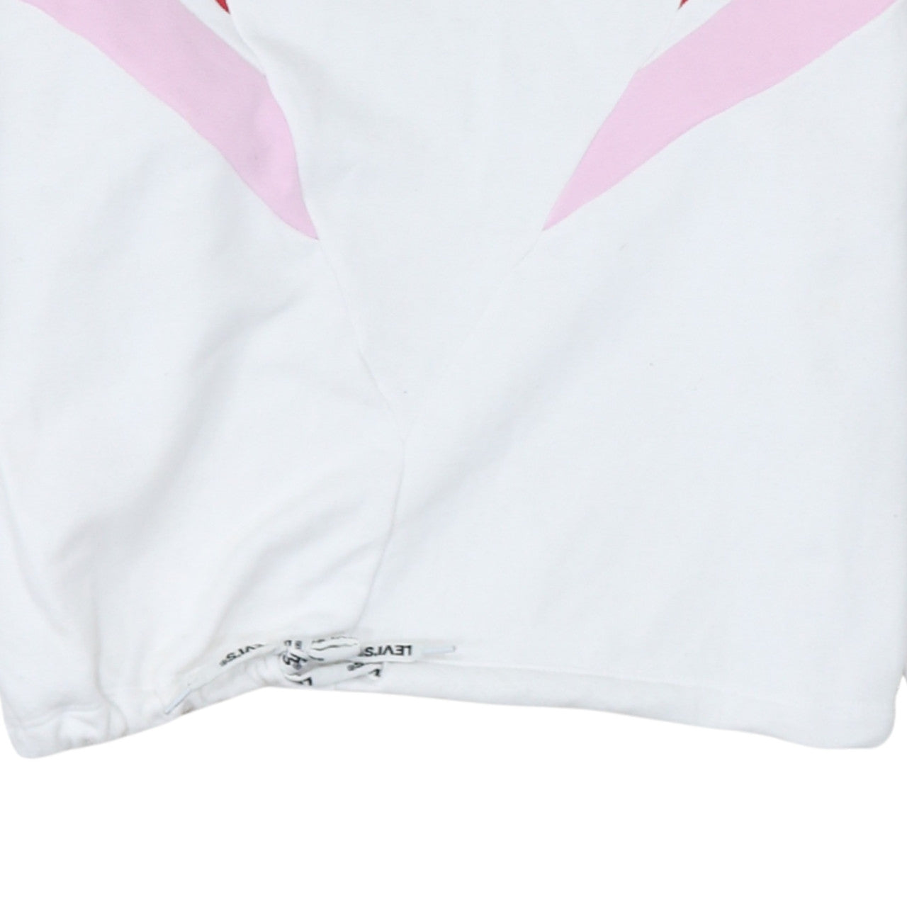 Levi's Womens White Red Pink Crew Neck Pullover Sweatshirt M