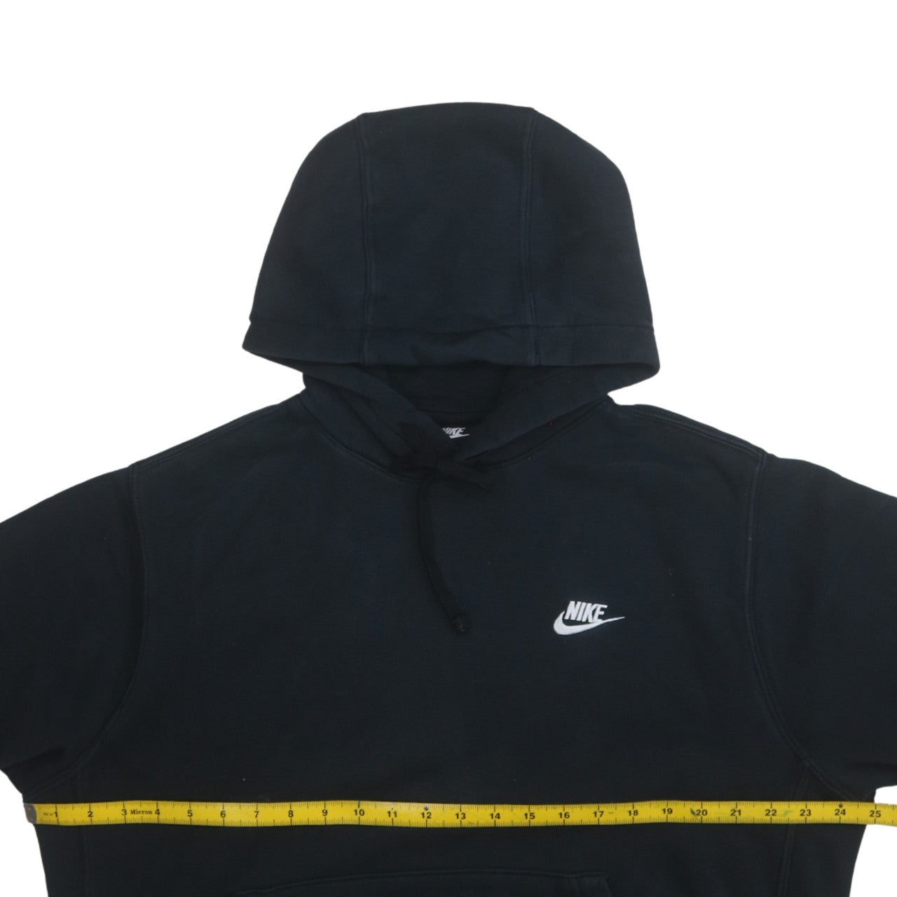 Nike Men's Black Pullover Hoodie L Regular Fit Fleece Logo Sweatshirt