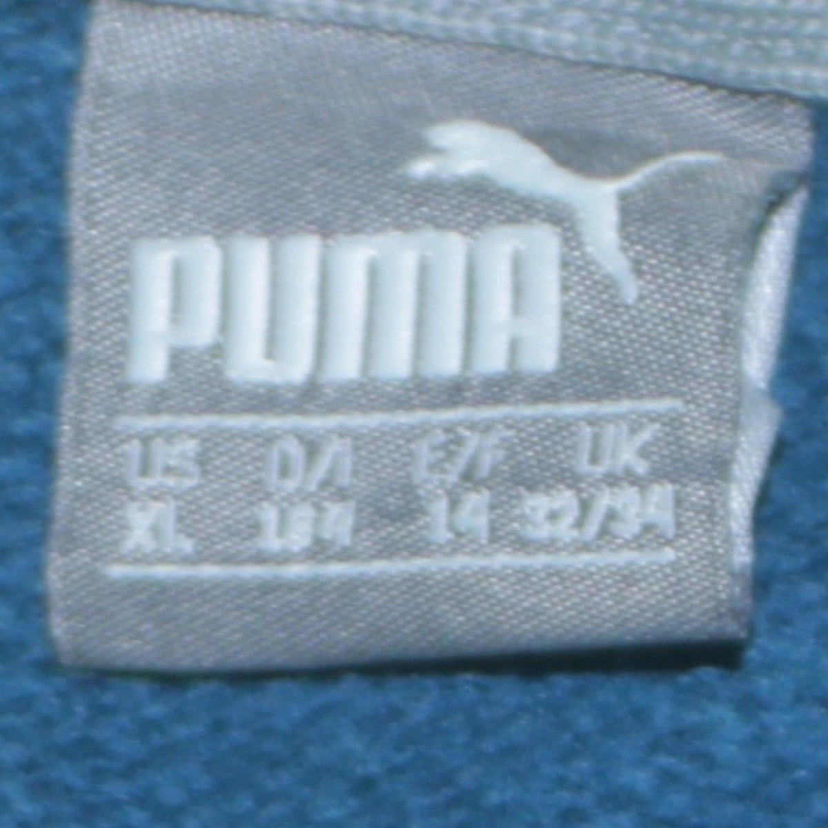 Puma Boys Blue Pullover Hoodie 14 Years Graphic Logo Hooded Sweatshirt