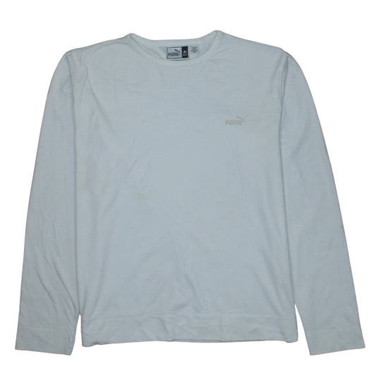 Puma Men's White XL Crew Neck Long Sleeve Sports Sweatshirt