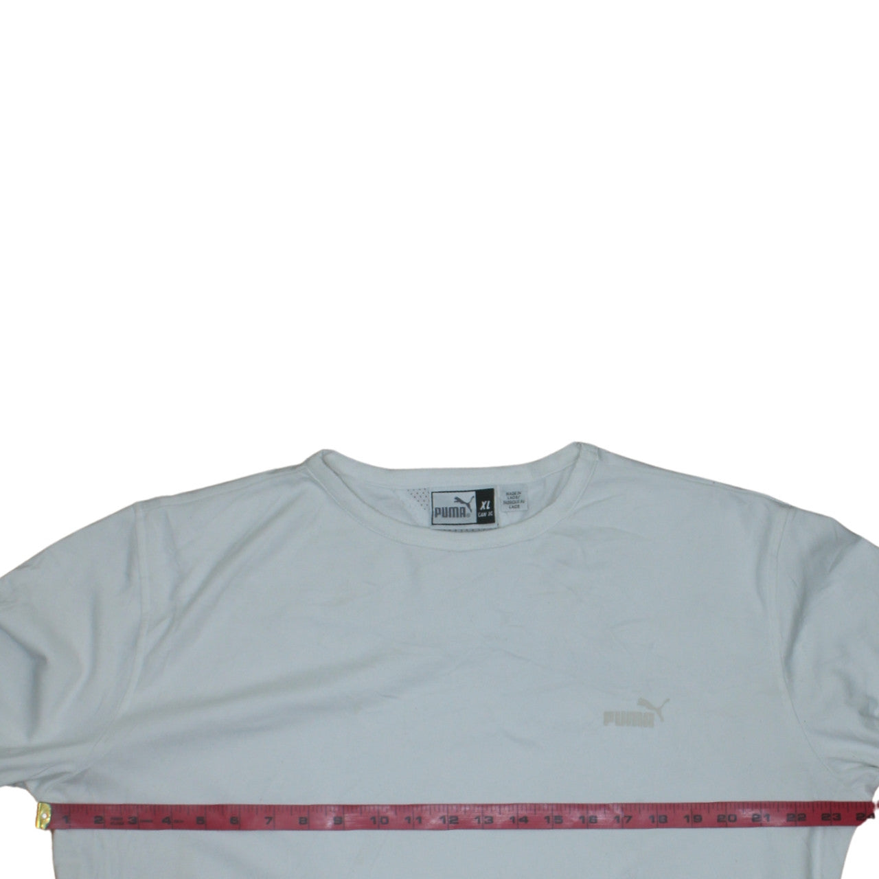 Puma Men's White XL Crew Neck Long Sleeve Sports Sweatshirt