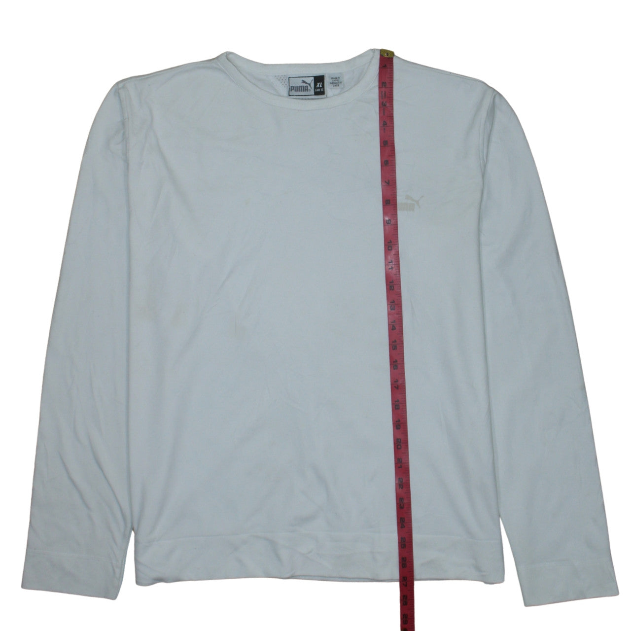 Puma Men's White XL Crew Neck Long Sleeve Sports Sweatshirt