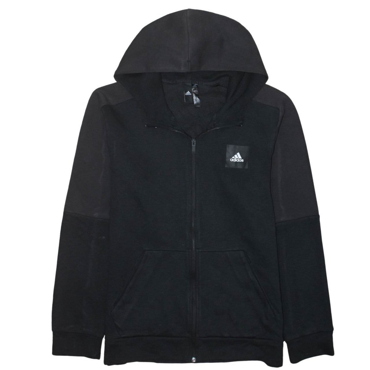 Adidas Men's Black Full Zip Hoodie Size M Sports Fleece Jacket