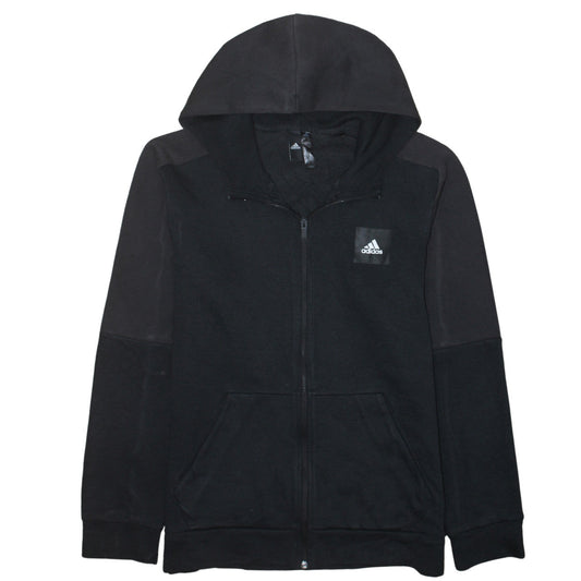 Adidas Men's Black Full Zip Hoodie Size M Sports Fleece Jacket