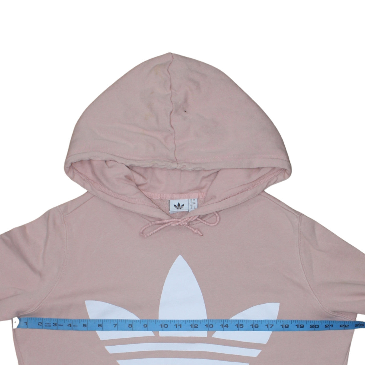 Adidas Women Pink Hoodie Size 16 Pullover Cotton Graphic Logo