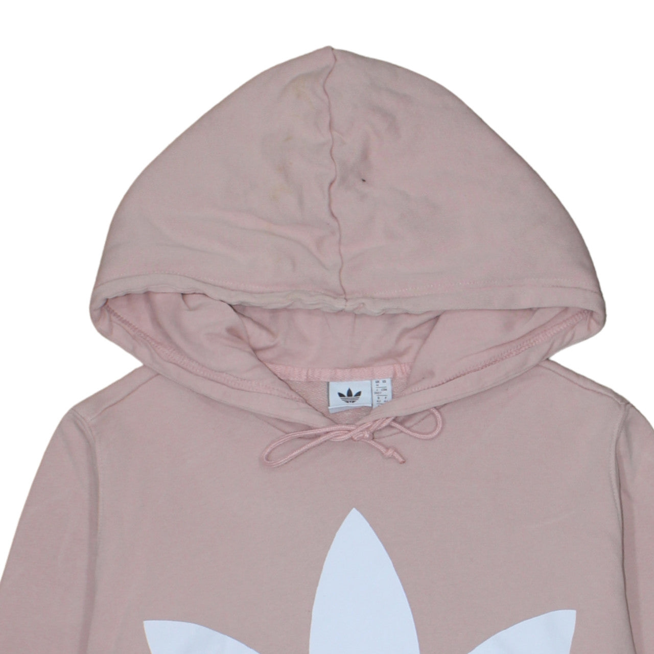 Adidas Women Pink Hoodie Size 16 Pullover Cotton Graphic Logo