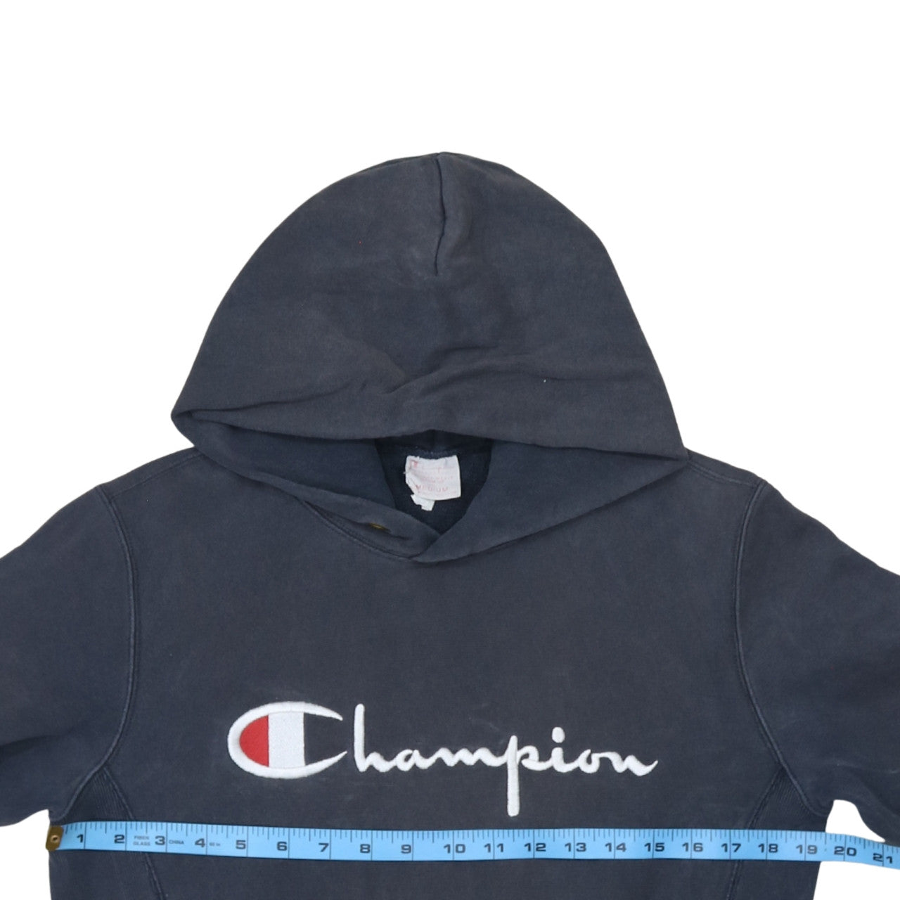 Champion Men's Blue Medium Pullover Hoodie Reverse Weave