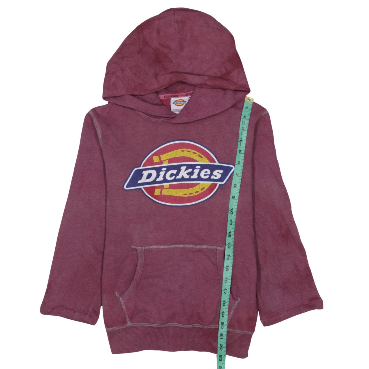 Dickies Women’s Maroon Pullover Hoodie M Cotton Logo Print