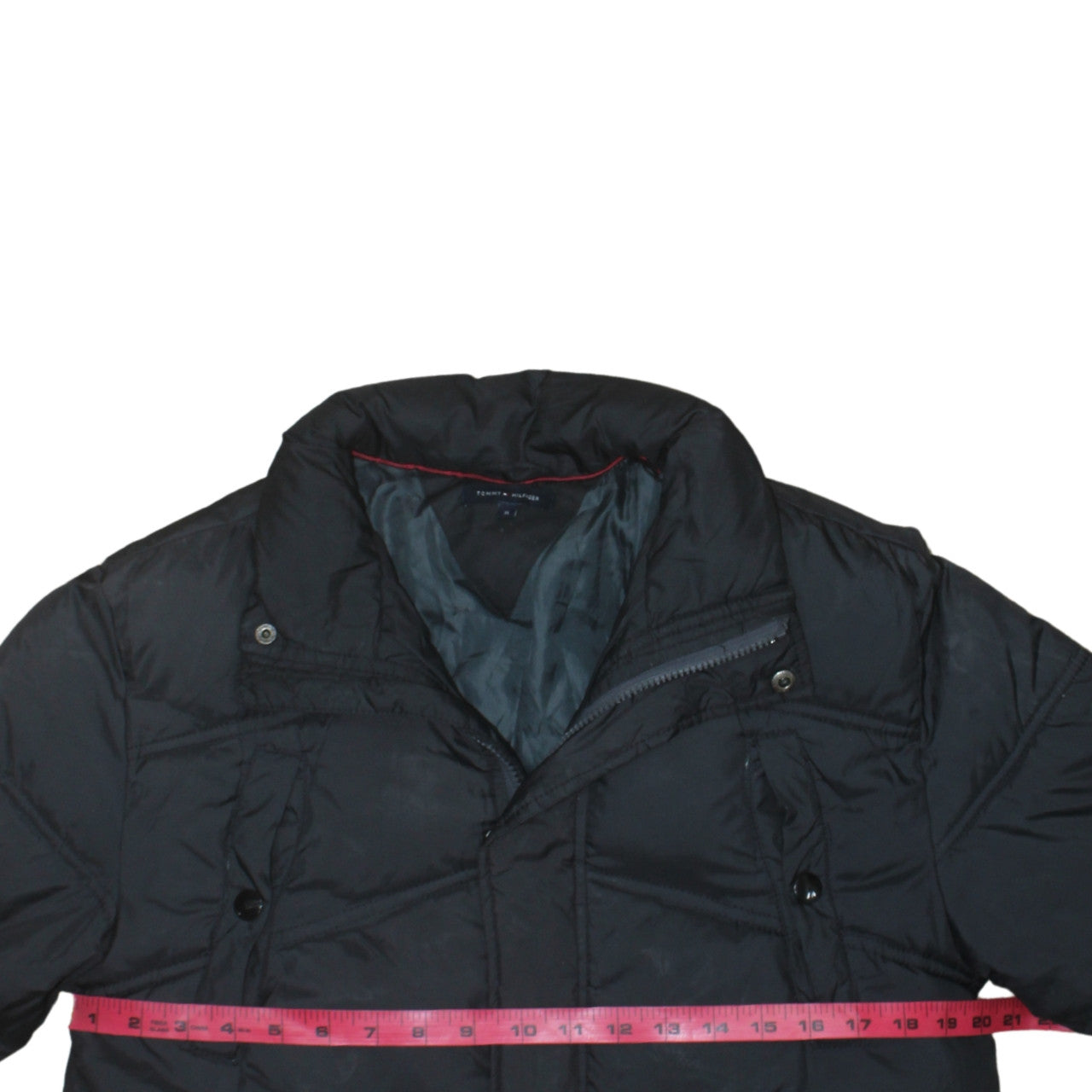 Tommy Hilfiger Women's Black Size 16 Long Puffer Jacket